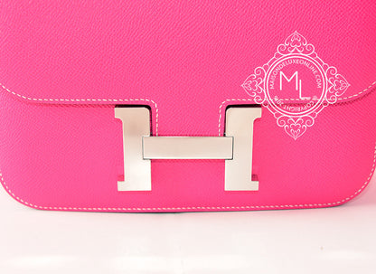 Hermes Rose Tyrien Pink Epsom Constance MM 24/25 Handbag