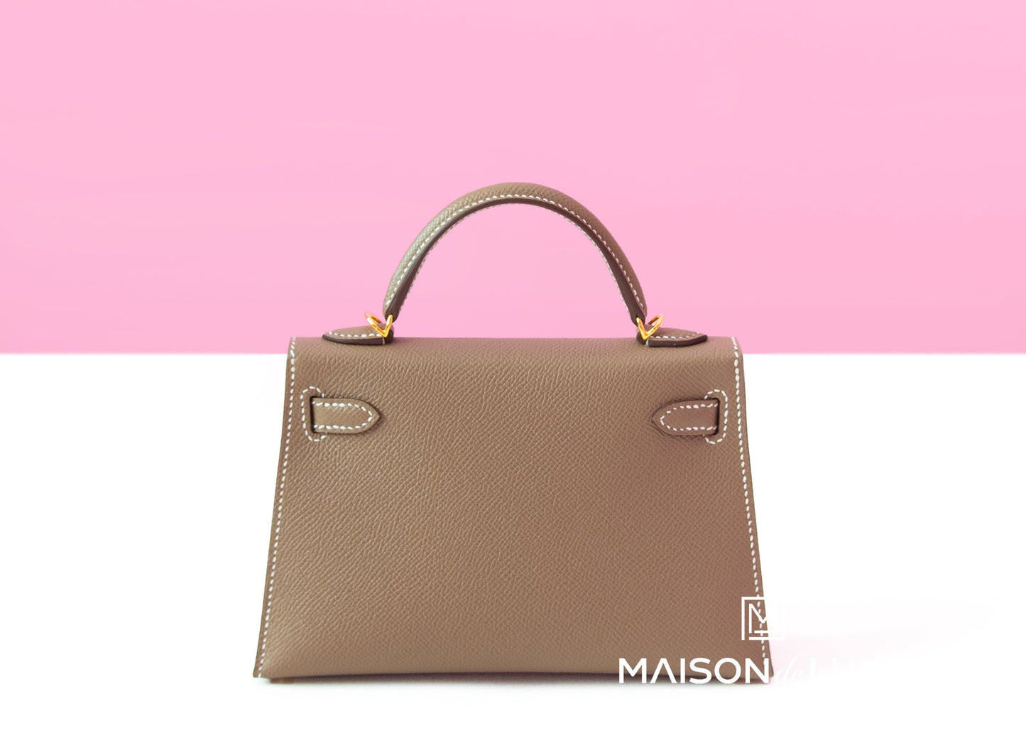 Hermes Mini Kelly II 20 Etoupe Epsom Gold Hardware