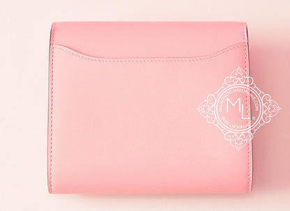 Hermes Rose Sakura Pink Bougainvillea Lizard Constance Wallet