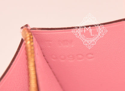 Hermes Rose Sakura Pink Bougainvillea Lizard Constance Wallet