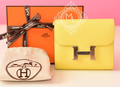 Hermes Soufre Yellow Epsom Constance Wallet