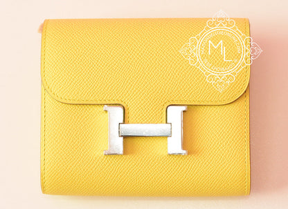 Hermes Soufre Yellow Epsom Constance Wallet