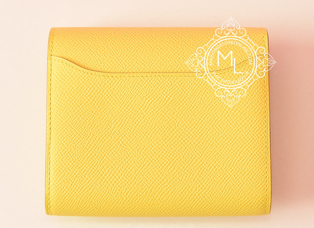 Hermes Soufre Yellow Epsom Constance Wallet