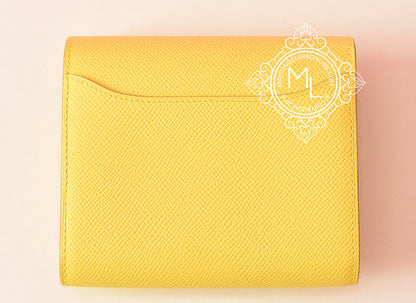 Hermes Soufre Yellow Epsom Constance Wallet