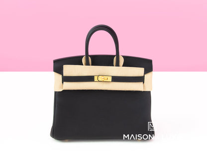 Hermes Birkin 25 Black Togo Gold Hardware