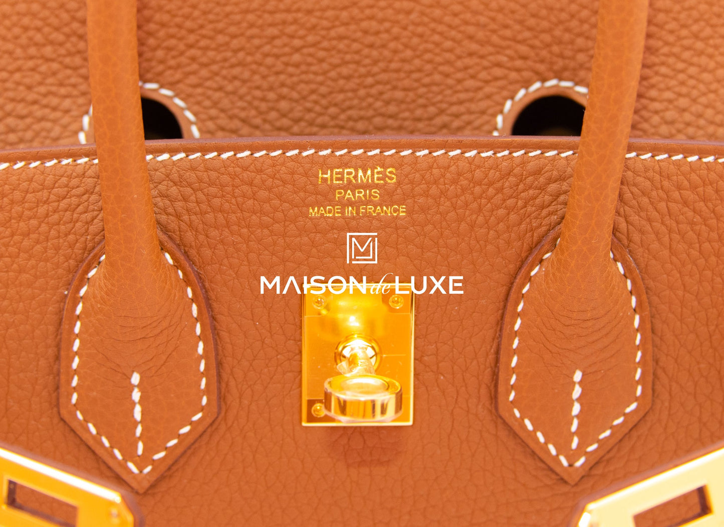 Hermes Birkin 25 Gold Brown Togo GHW Handbag