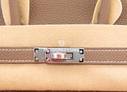 Hermes Birkin 25 Etoupe Togo Palladium Hardware