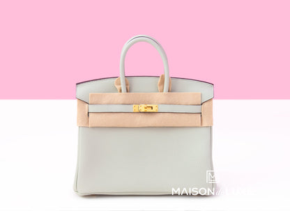 Hermes Birkin 25 Gris Neve Togo Gold Hardware