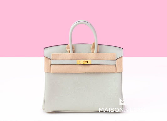 Hermes Birkin 25 Gris Neve Togo Gold Hardware