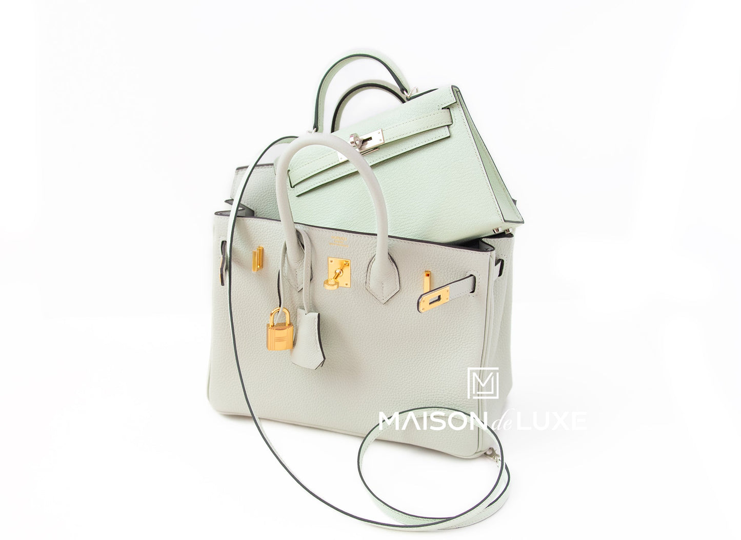 Hermes Birkin 25 Gris Neve Togo Gold Hardware