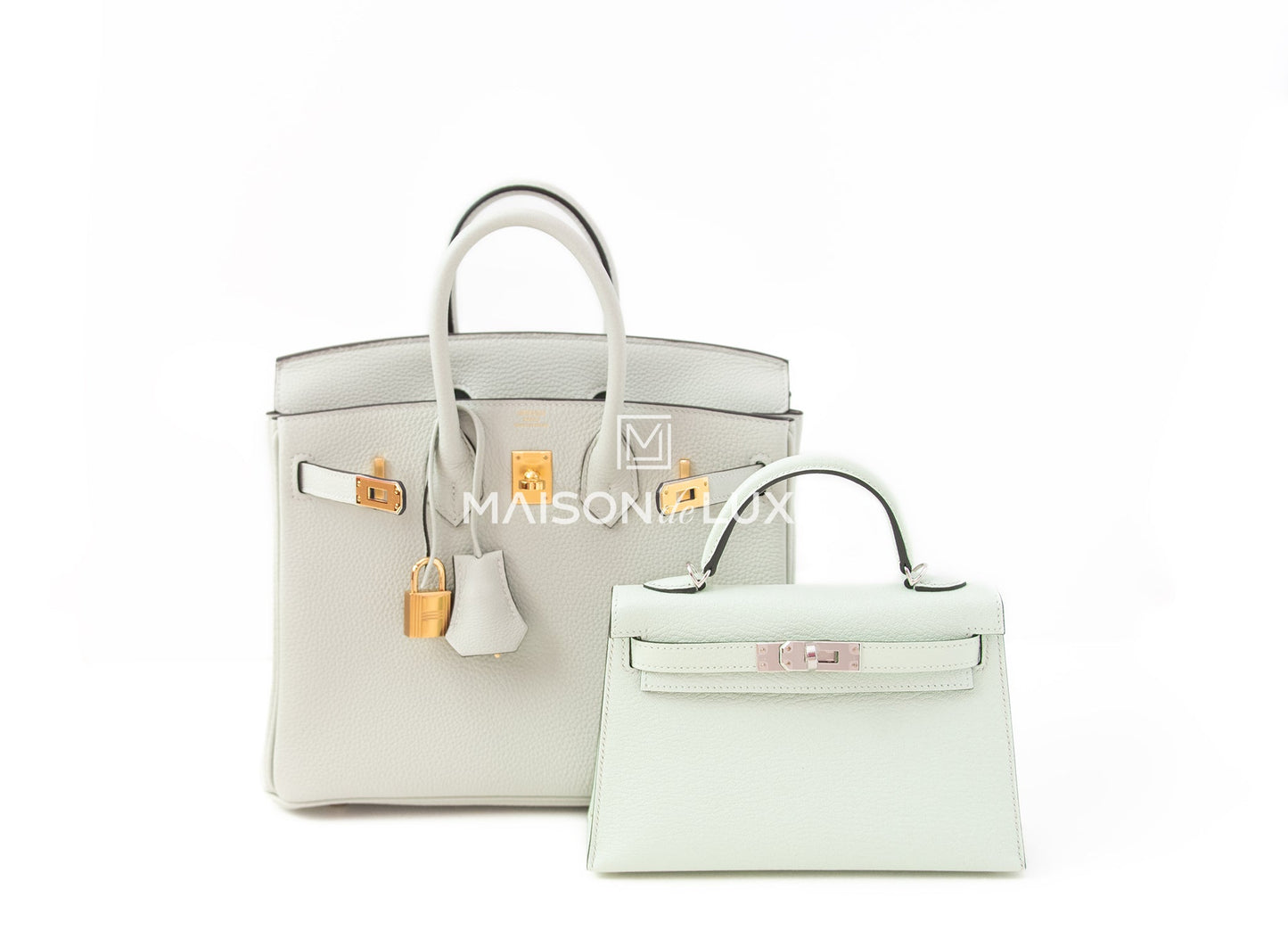 Hermes Birkin 25 Gris Neve Togo Gold Hardware