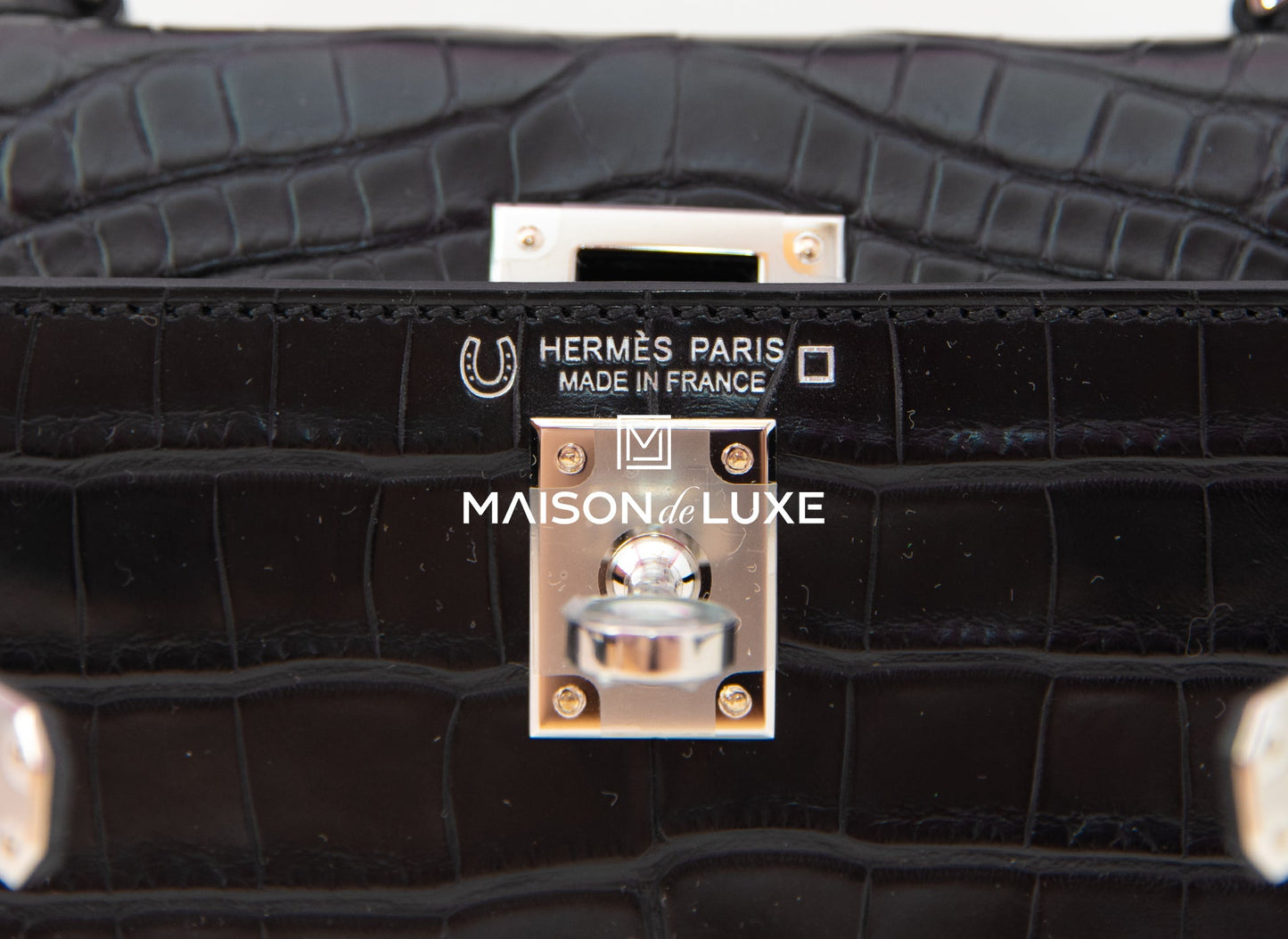 Hermes Mini Kelly II 20 Black HSS Matte Alligator