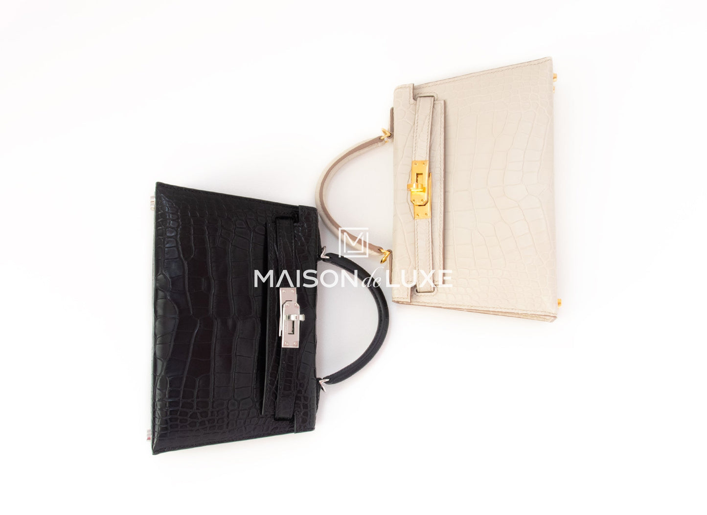 Hermes Mini Kelly II 20 Black HSS Matte Alligator