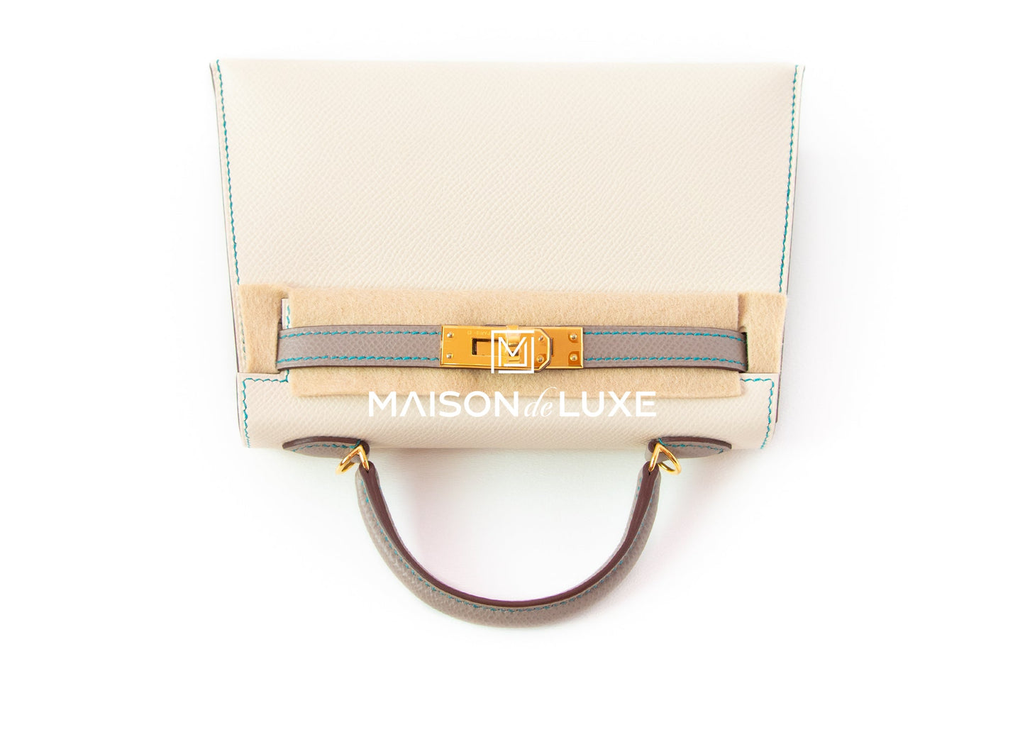 Hermes Mini Kelly II 20 Craie / Gris Asphalte HSS Epsom