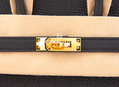 Hermes Birkin 25 Black Togo Gold Hardware