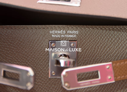 Hermes Mini Kelly II 20 Etoupe / Alezan / Biscuit Epsom