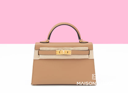 Hermes Mini Kelly II 20 Chai Epsom Gold Hardware