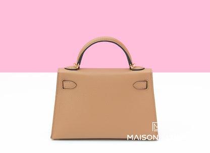 Hermes Mini Kelly II 20 Chai Epsom Gold Hardware