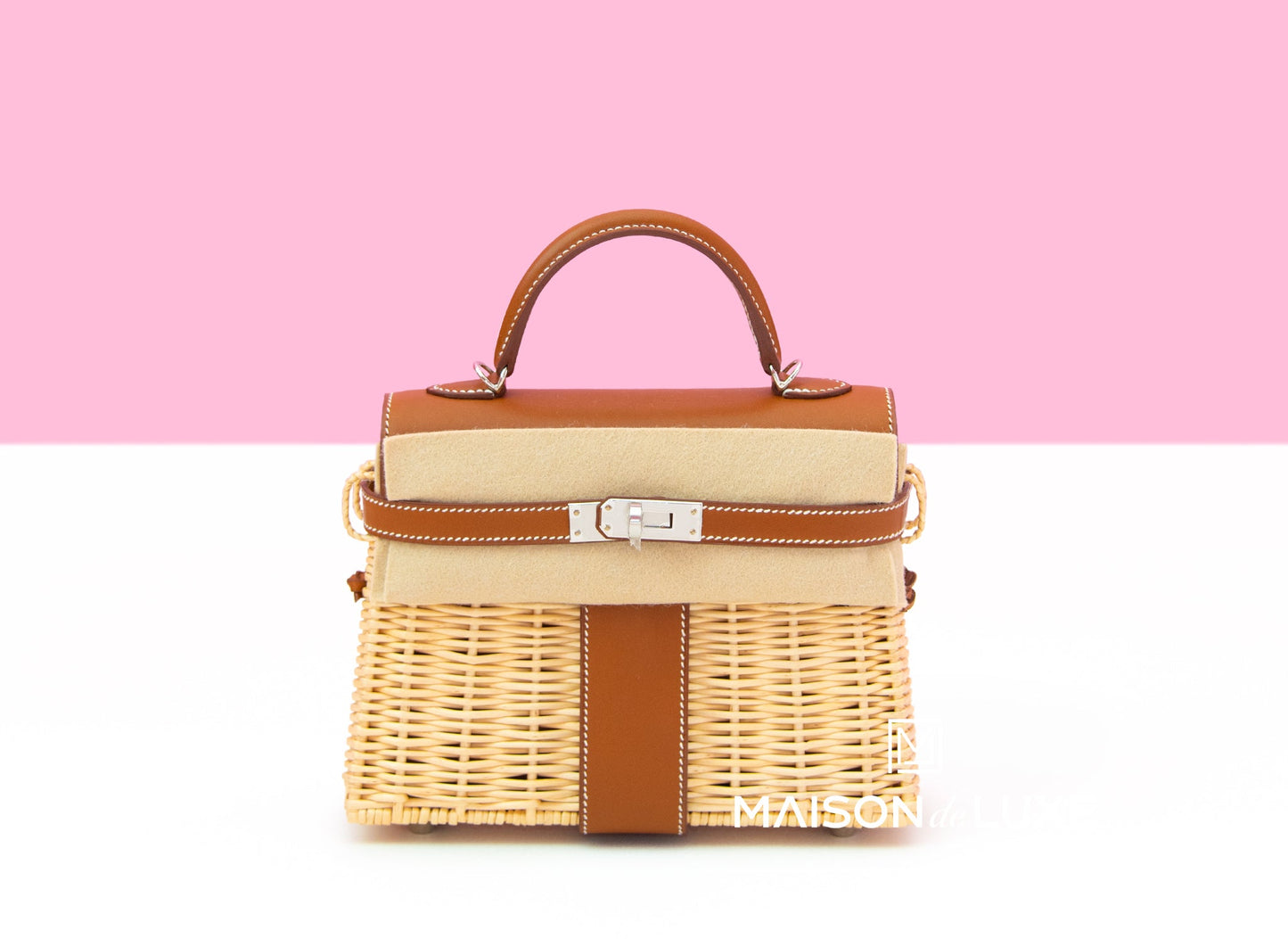 Hermes Kelly Picnic Mini Fauve Handbag