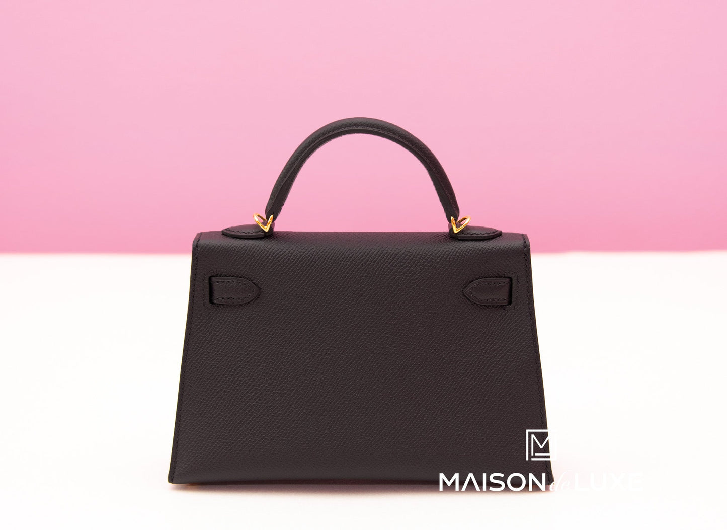 Hermes Mini Kelly II 20 Black Epsom Gold Hardware