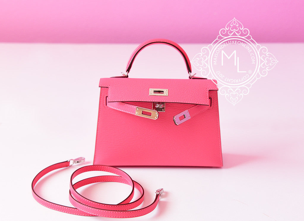 Hermes Mini Kelly II 20 Rose Lipstick Chèvre Mysore