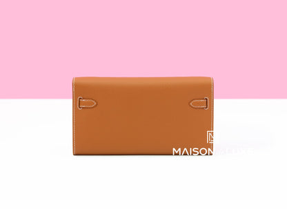 Hermes Kelly To Go Wallet Gold Epsom GHW