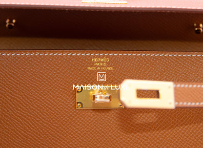 Hermes Kelly To Go Wallet Gold Epsom GHW