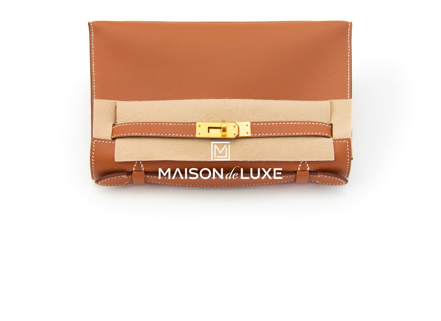 Hermes Mini Kelly Pochette Gold Swift GHW Clutch