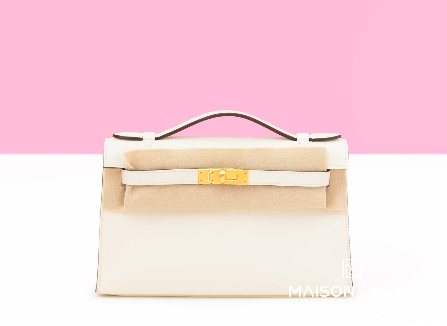 Hermes Mini Kelly Pochette Nata Swift GHW Clutch