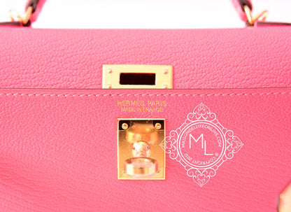 Hermes Mini Kelly II 20 Rose Lipstick Chèvre Mysore