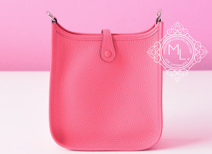 Hermes Rose Azalee Pink Mini TPM Evelyne Messenger Bag