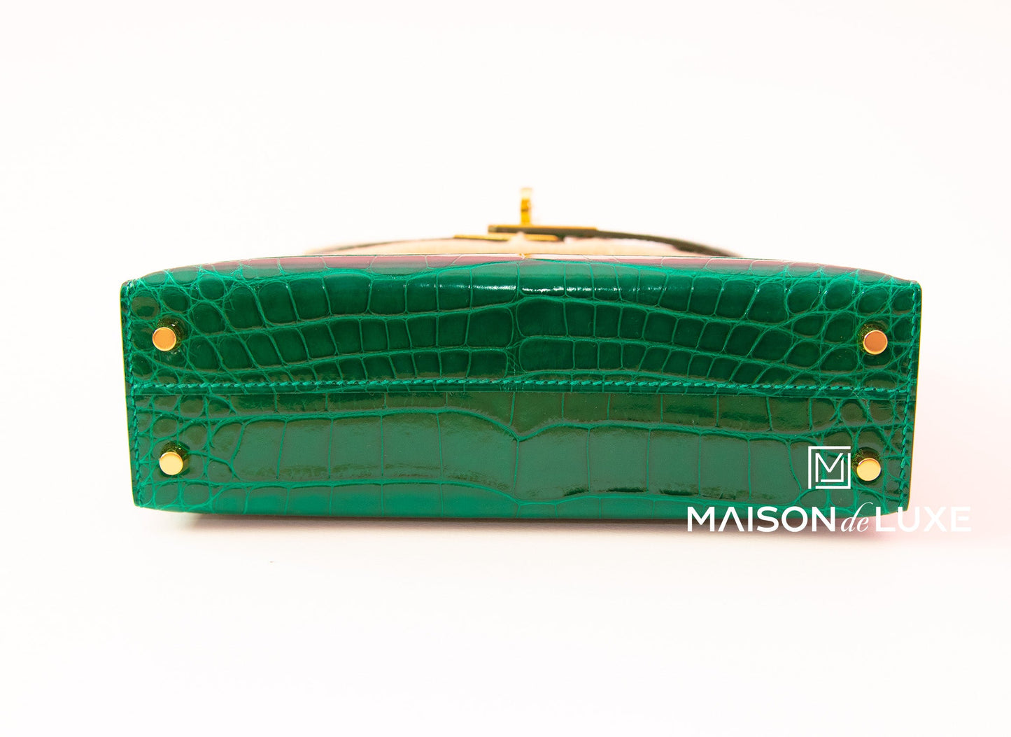 Hermes Mini Kelly II 20 Vert Emeraude Shiny Alligator