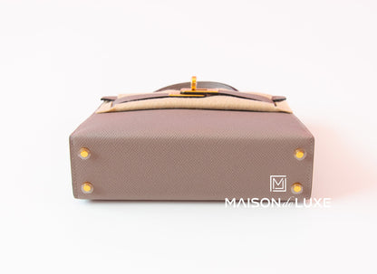 Hermes Mini Kelly II 20 Gris Asphalte Epsom Gold Hardware