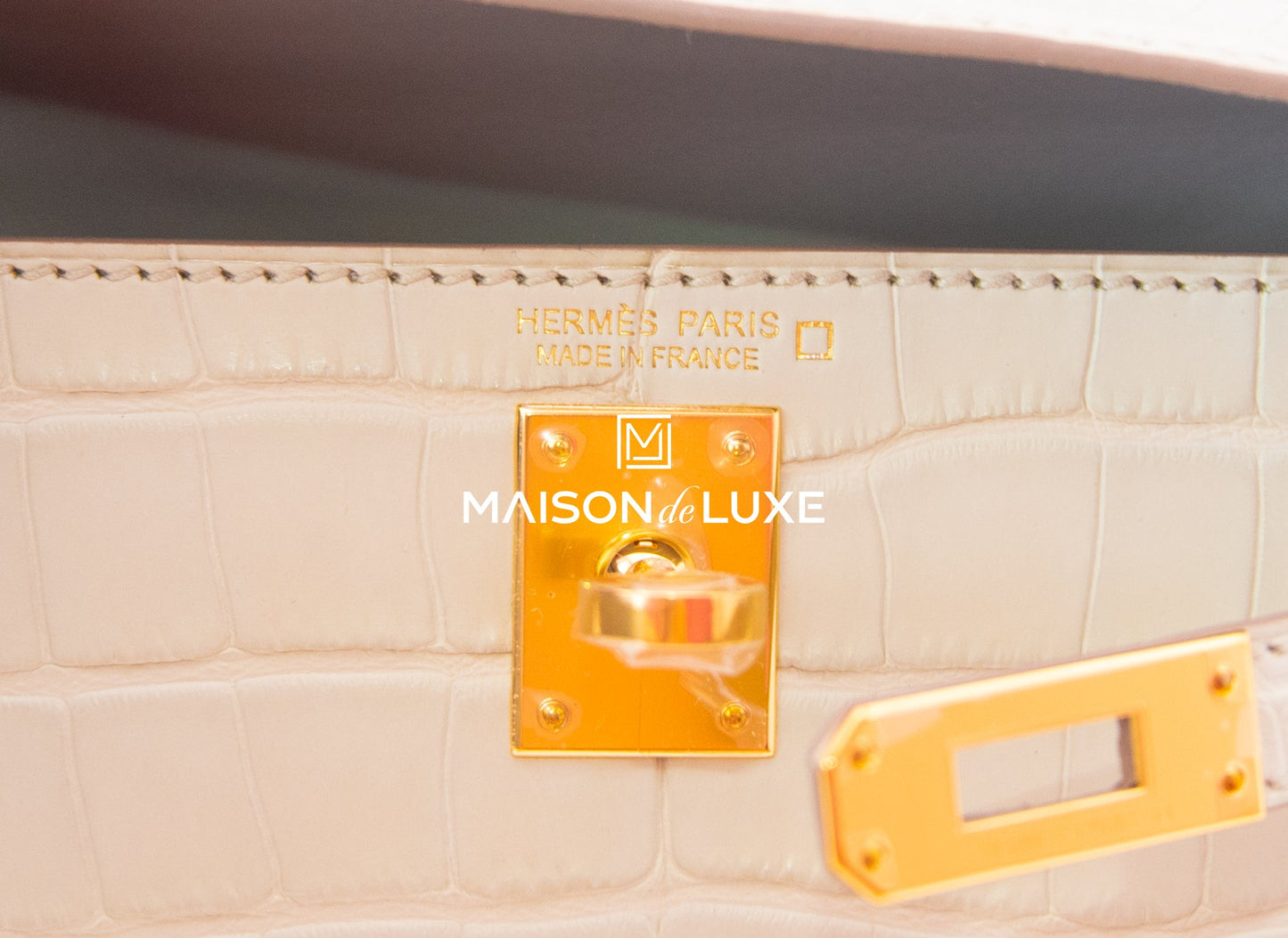 Hermes Mini Kelly II 20 Beton Matte Alligator