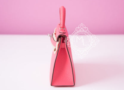 Hermes Mini Kelly II 20 Rose Lipstick Chèvre Mysore