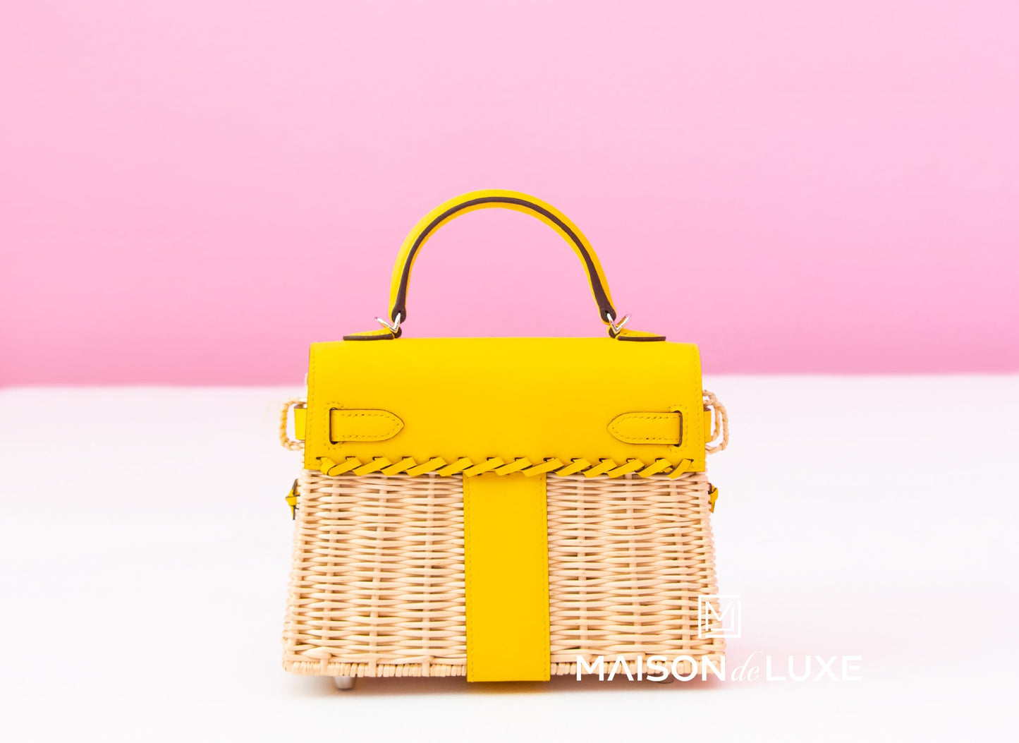 Hermes Jaune de Naples Picnic Mini Kelly Handbag