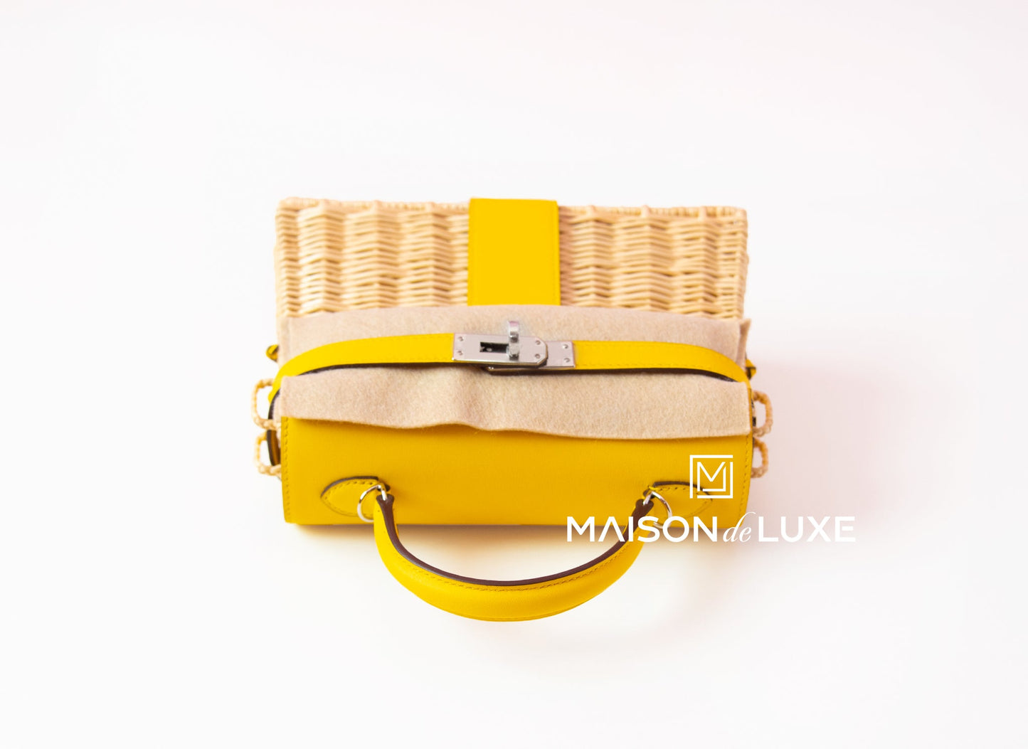 Hermes Jaune de Naples Picnic Mini Kelly Handbag