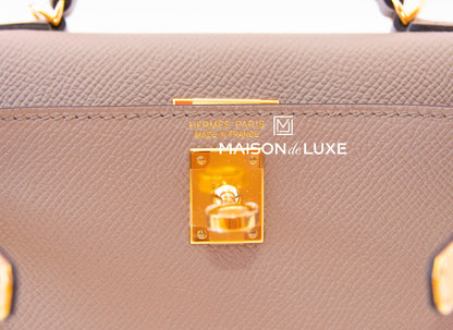 Hermes Mini Kelly II 20 Gris Asphalte Epsom Gold Hardware