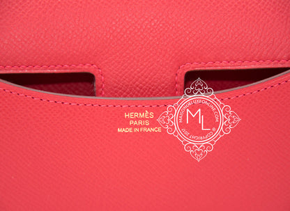 Hermes Constance Mini 18 Rouge Casaque Epsom Handbag