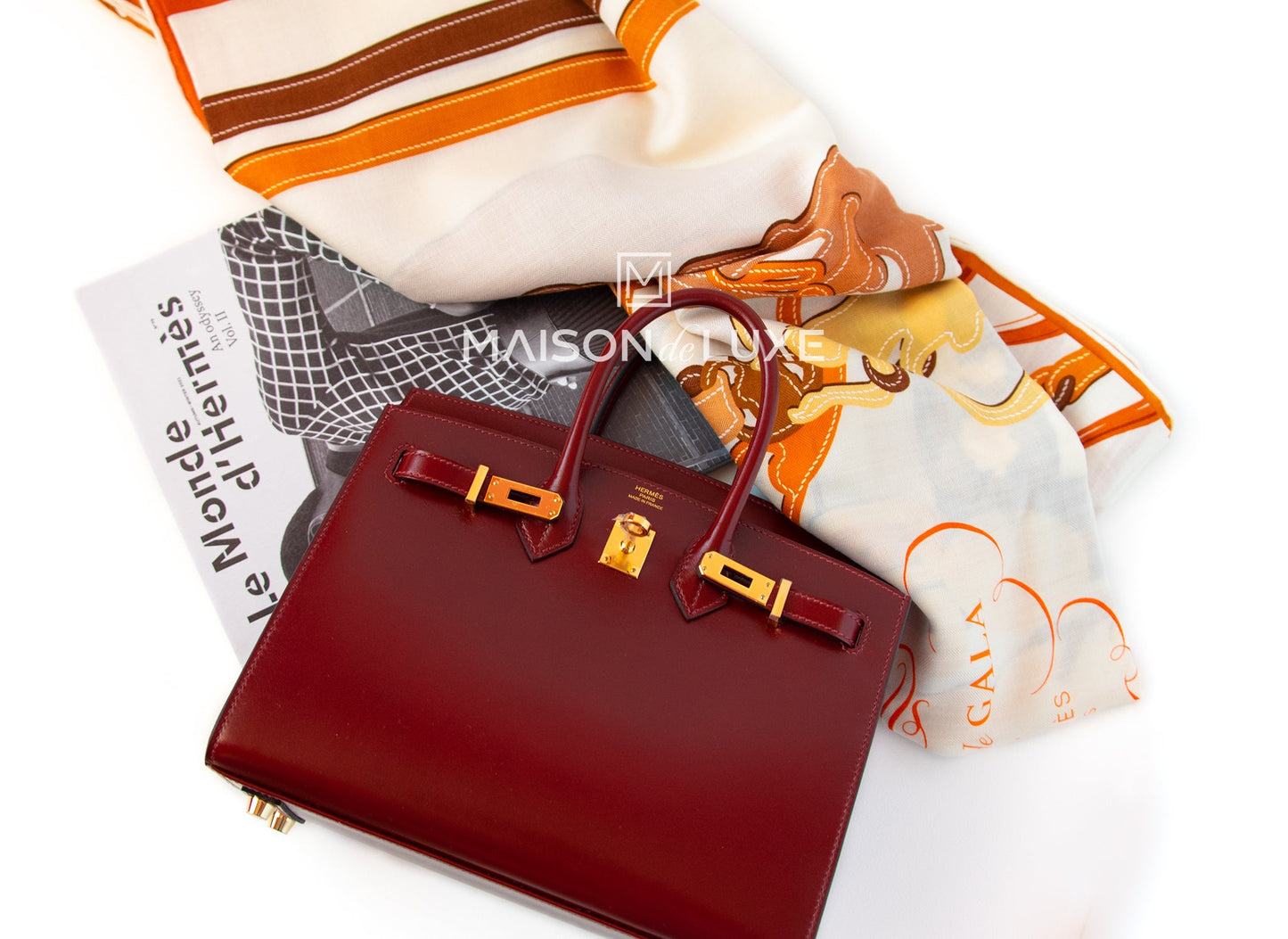 Hermes Birkin Sellier 25 Rouge H Box Calf