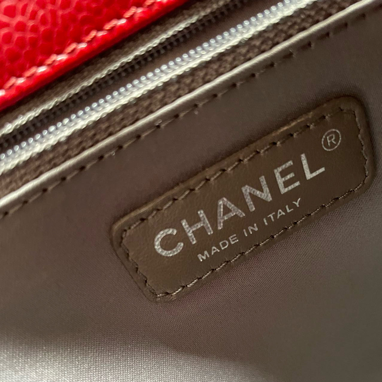 Chanel Grand Shopping Tote Red GST Bag in Caviar Leather with Silver Hardware Medium