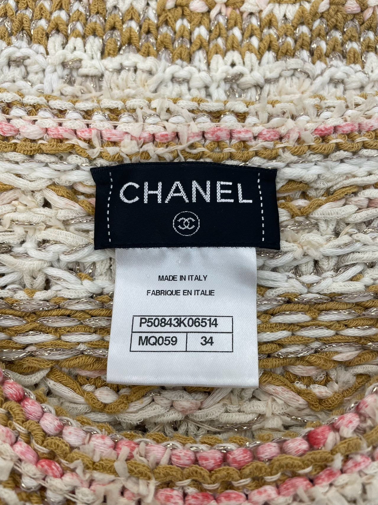 CHANEL Paris-Dubai Tweed Dress FR 34