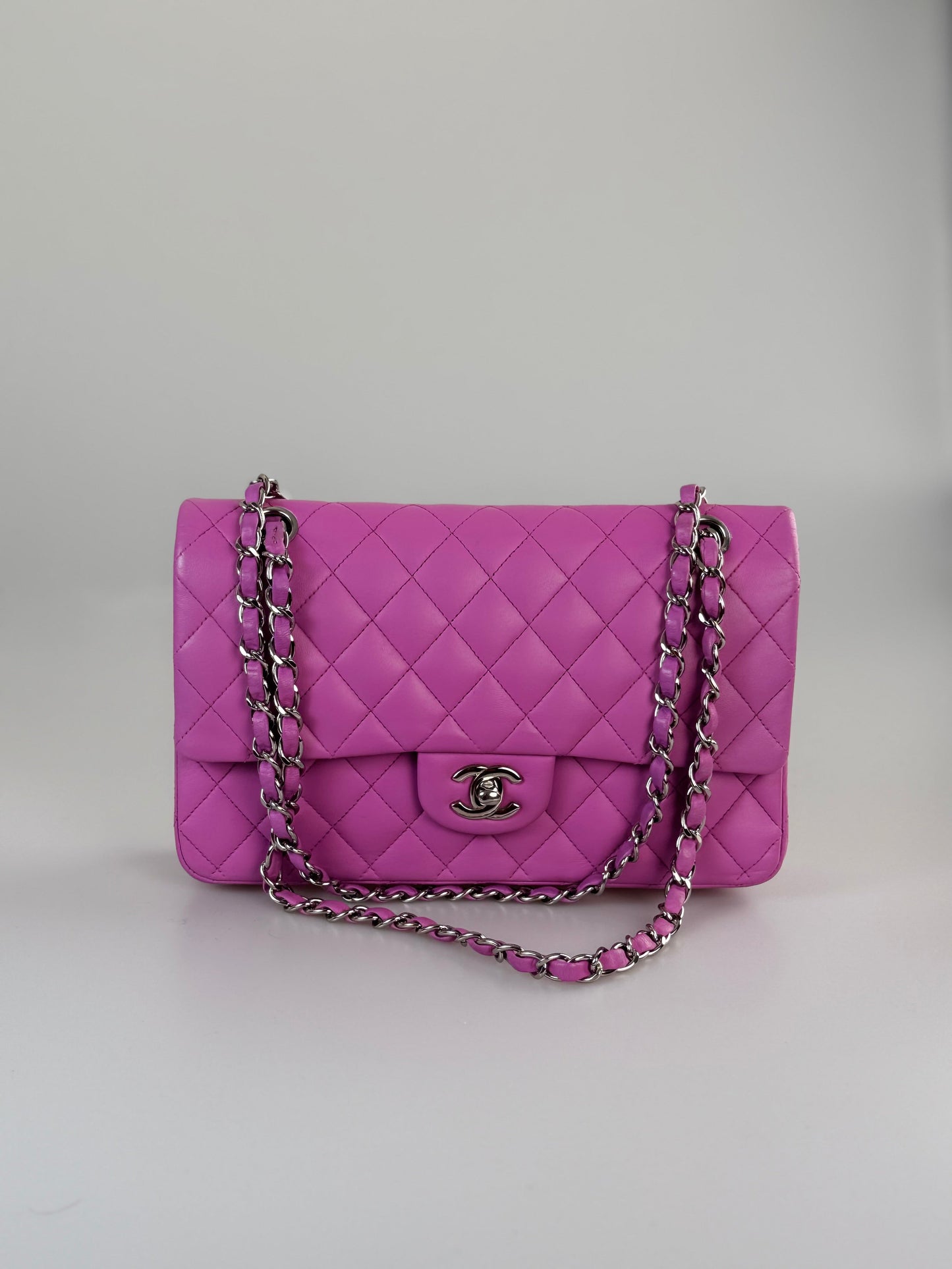 Chanel timeless flap bag medium purple