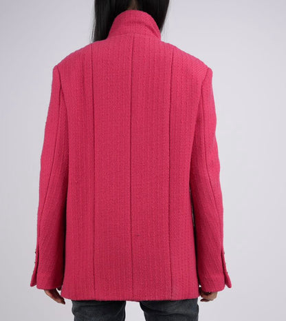 Chanel Pink Wool Tweed Blazer