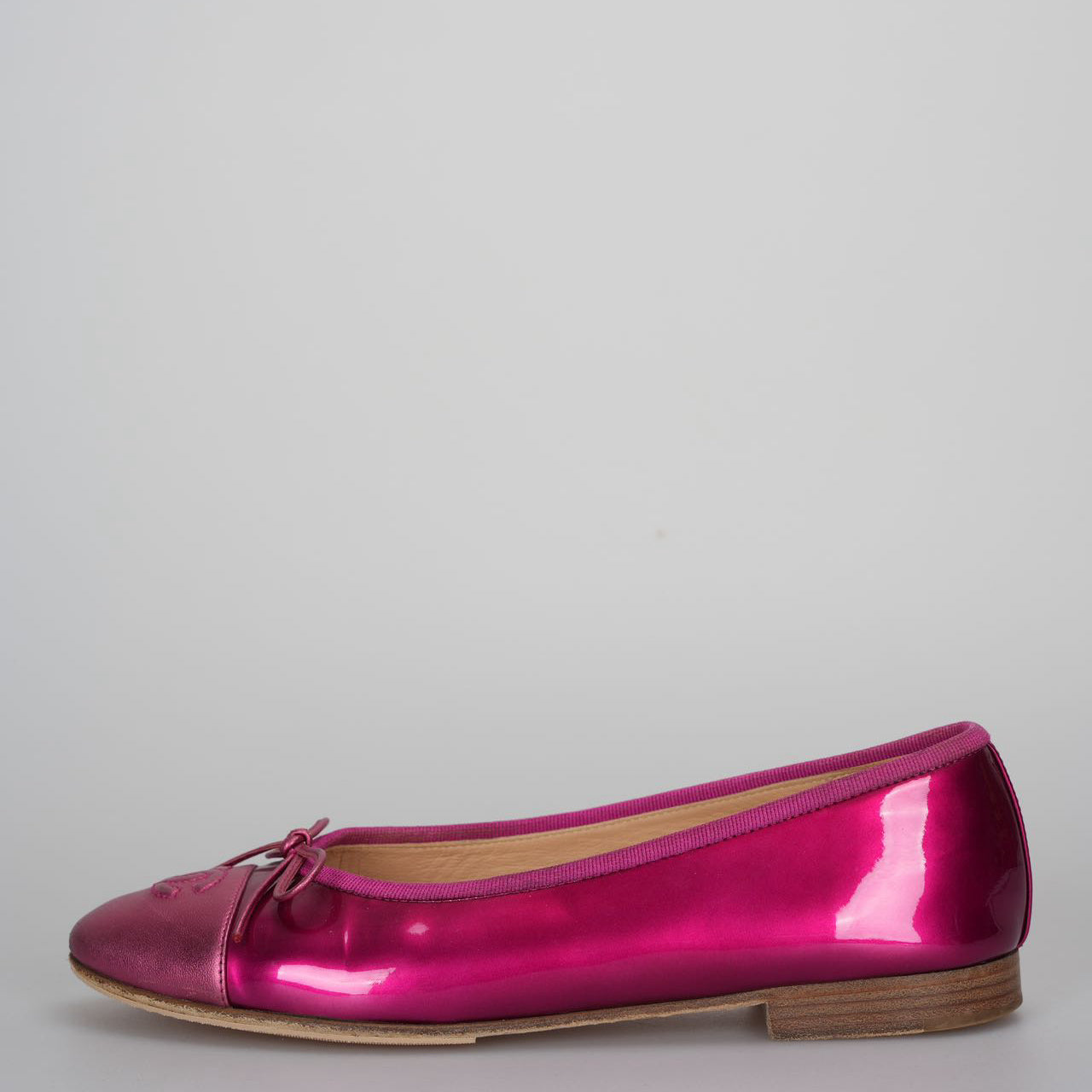 Chanel ballet flats 37.5 in hot pink