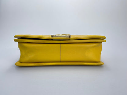 Chanel Leboy Medium in Lemon Yellow Bag with Gold Hardware