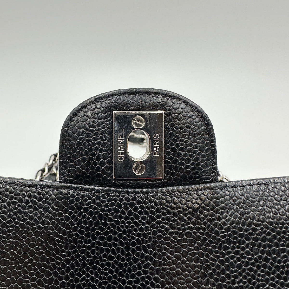 Timeless medium cuir grainé noir