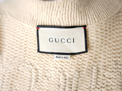 Gucci Wool Cardigan In Beige Cruise 2018 Collection Size XS