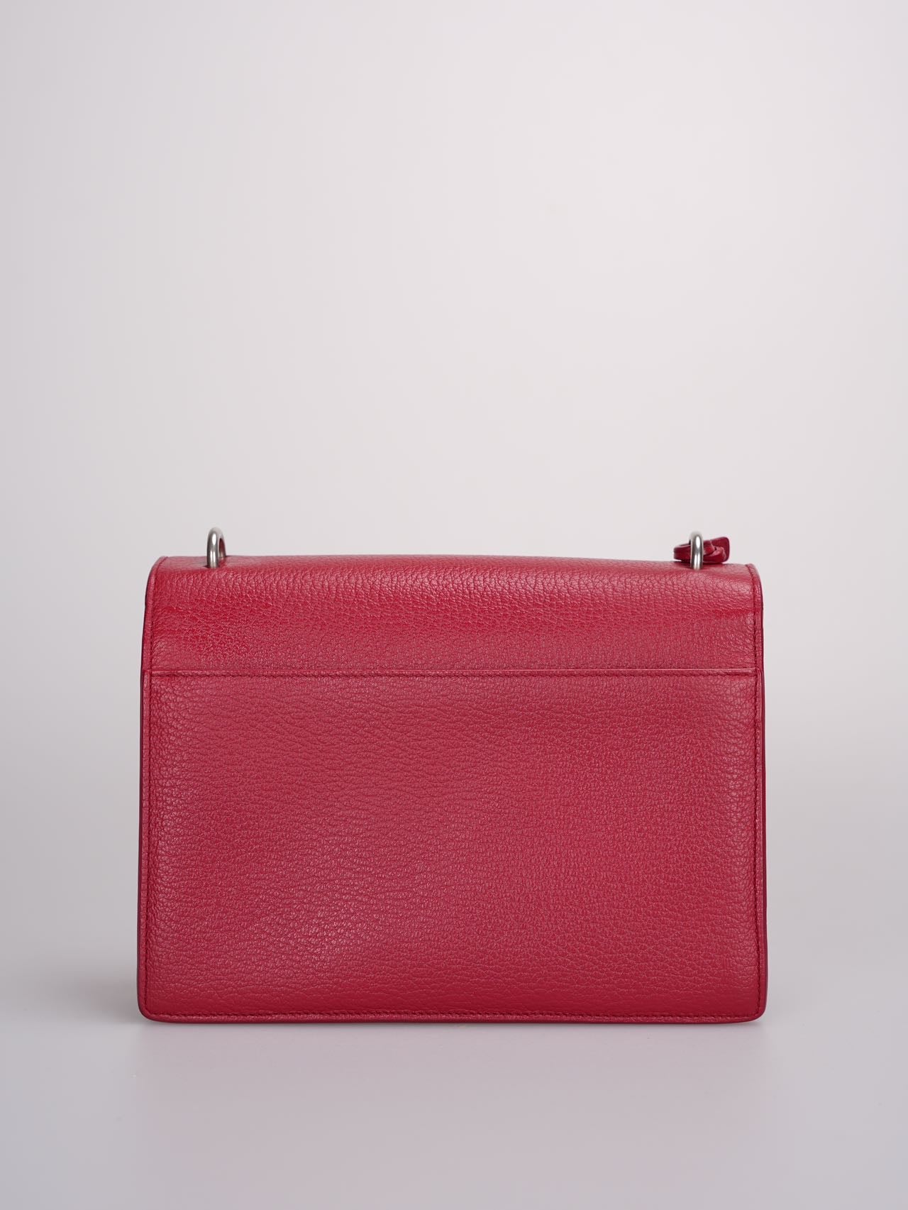 Saint Laurent Grained Calfskin Medium Monogram Sunset  bag in Red