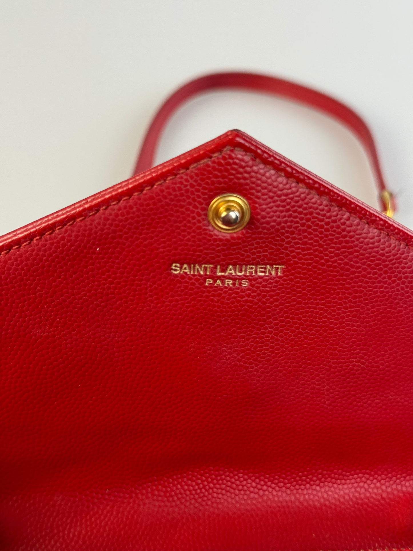 Saint Laurent Cassandre envelope Red Bag